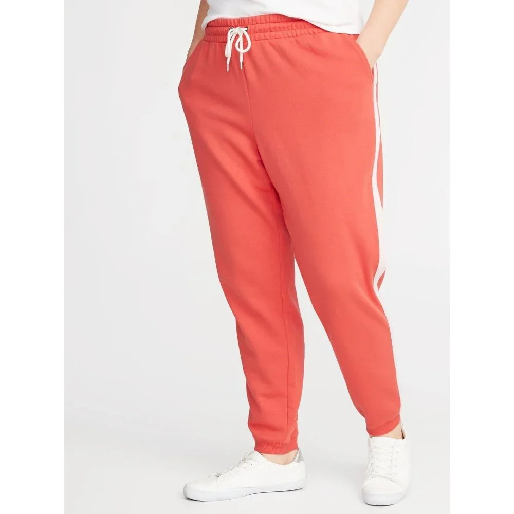 Old Navy (2) French-Terry Cozy Fleece, Blue & Orange Joggers - Size 4X Plus NWT - Picture 2 of 12